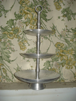 Centre de table moderne et élégant en métal, écologique, support à gâteau, pour anniversaire, mariage, fête, Noël, Nouvel An, Ramadan