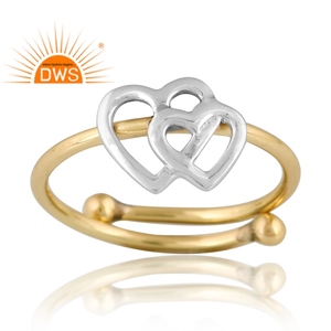 Dernière vente de bague en laiton plaqué or 18 carats, bijoux au design personnalisé pour femme, cadeau pour elle - Product Image 1