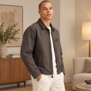 Stylish <b>canvas</b> <b>jacket</b> designed with durable construction practical details and comfortable fitting ideal for modern casual - Product Image 4