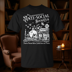 T-shirt retrò settimanale per il club dei lettori antisociali senza scusa, articolo promozionale personalizzabile - Product Image 3