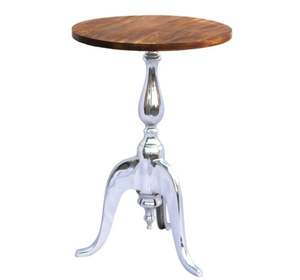 High Quality Modern Living Room Furniture Handmade Aluminum Coffee Table With Creamy Powder Coated and Wooden Top - Product Image 4