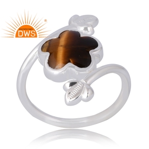 แหวนพลอยสีเหลืองตาเสือธรรมชาติทำจากเงินสเตอร์ลิง925เหมาะสำหรับเป็นของขวัญสำหรับผู้หญิง - Product Image 1