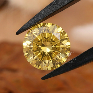 Diamante de laboratorio de color elegante, 1CT 2CT 3CT VVS VS, corte redondo, diamante suelto cultivado en laboratorio, diamante amarillo, diamantes de color auténticos de laboratorio - Product Image 1
