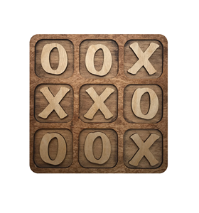 Nouvel arrivage de jeu de société assorti en bois et laiton incrusté de tic tac toe jeu de société de haute qualité fait à la main pour les enfants - Product Image 3
