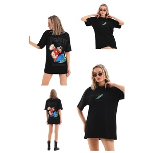 T-shirt surdimensionné Streetwear Imprimé vintage surdimensionné Imprimé surdimensionné en coton lourd pour femmes et unisexe - Product Image 3