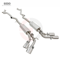 Tubo de Escape Recto Pulido Tipo Espejo SDO T304 y Sistema de Escape Completo Catback para Mercedes-Benz G63 AMG W463 5.5T 2013-2018