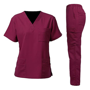 Uniforme Médico de Hospital para Enfermera, Uniformes de Mujer con Tela Elástica, Cuello alto, manga corta, conjuntos de uniformes médicos - Product Image 5