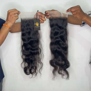 5x5 6x6 HD dentelle fermeture perruques cheveux humains pré plumés 6x6 cheveux de vague de corps, temple brut cheveux humains indiens pour les femmes noires - Product Image 2