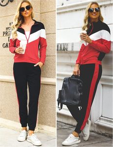 Conjunto Deportivo Rojo para Mujer, 2 Piezas, Sudadera con Cremallera de Manga Larga y Pantalones Deportivos con Bolsillo - Product Image 6