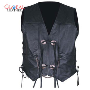 Gilet en cuir de style européen pour hommes de meilleure qualité Nouveau design Respirant Imperméable Toile Racing Usage décontracté OEM Fermeture éclair Coupe-vent - Product Image 1