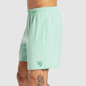 Logo personnalisé polyester spandex tissu poids lourd athlétique silicone logo sport entraînement shorts de course hommes - Product Image 3