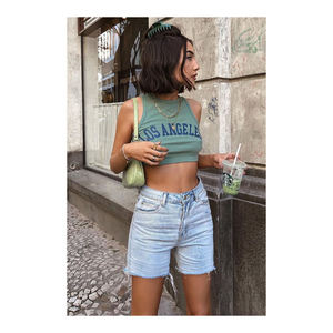 กางเกงขาสั้นผ้ายีนส์ระบายอากาศได้ดีสำหรับผู้หญิงผ้าทอจากผู้ผลิตไก่งวง - Product Image 3