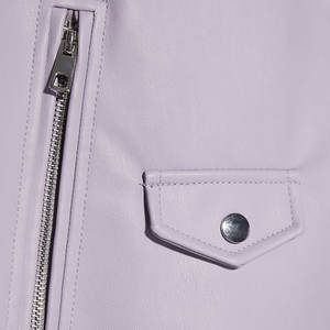 Chaqueta de cuero elegante para mujer superventas, chaqueta de cuero de alta calidad de señora para exteriores con relleno de algodón, suministro al por mayor - Product Image 4