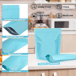 Tùy chỉnh cấp thực phẩm mùi bằng chứng Bao bì không thấm nước Túi đồ ăn nhẹ trái cây khô đứng lên túi có khóa kéo - Product Image 1