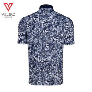 Polo de golf décontracté à manches courtes pour hommes, maillot en polyester et spandex respirant, design de marque, style imprimé grande taille - Product Image 2