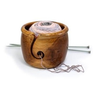 Bol organisateur de fil en bois pour tricot sans couture - Product Image 6