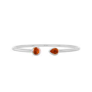 Premium High Finish 925 Sterling Silver <b>Adjustable</b> Amber Twister <b>Bracelet</b> Pear Cab Bezel Setting Trendy Handmade Unisex Jewelry - Product Image 1