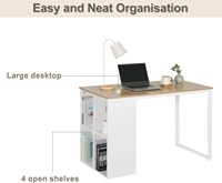 Bureau blanc de table de bureau de station de travail d'ordinateur de mélamine moderne avec le stockage pour la maison
