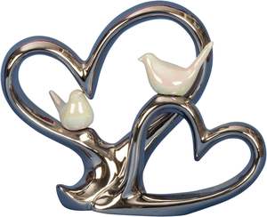 Sculpture en forme de coeur en aluminium de haute qualité avec base en bois Décorations pour la maison Fabricant de gros décoratif Exportateur - Product Image 3