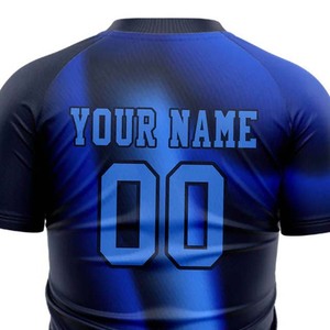 Maillot de sport pour homme avec nom et numéro de joueur Vêtements de football 100% polyester et spandex Impression par sublimation - Product Image 2