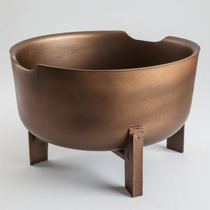 Modern Weather Resistant <b>Metal</b> <b>Firepit</b> Built for Year-Round Outdoor Use Powder Coated Finish Wood Burning Structural Strength - Product Image 1
