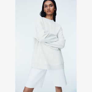 Latest Fashion Women's <b>Sweatshirt</b> O-Neck Pullover <b>Long</b> Sleeve Casual 100% Cotton Custom Embroidered Winter - Product Image 3