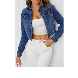 Ensemble veste en jean décontractée à poches 3D pour femmes fournisseur de vêtements pour femmes de BD pour la vie quotidienne - Product Image 5