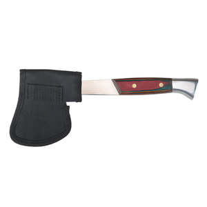 Hache de survie de qualité industrielle pour le camping et le jardinage avec manche en acier et étui en cuir - Product Image 4