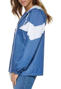 Veste coupe-vent athlétique pour femmes Logo personnalisé Hiver Toile finie Légère Séchage rapide Respirante Doublée de polaire à capuche - Product Image 3