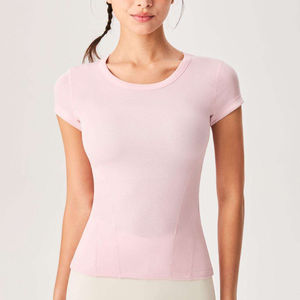 T-shirt de sport unisexe mignon à manches courtes pour l'été 2026, coupe ajustée et élastique, idéal pour le yoga et le fitness – Meilleure vente - Product Image 4