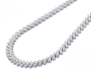 Chaîne de tennis glacée classique avec pierres Moissanite Bijoux Hip Hop Collier élégant fantaisie en argent S925 - Product Image 1