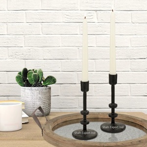 เชิงเทียนโลหะสีดำสำหรับตกแต่งบ้านห้องนั่งเล่นและงานแต่งงาน - Product Image 2