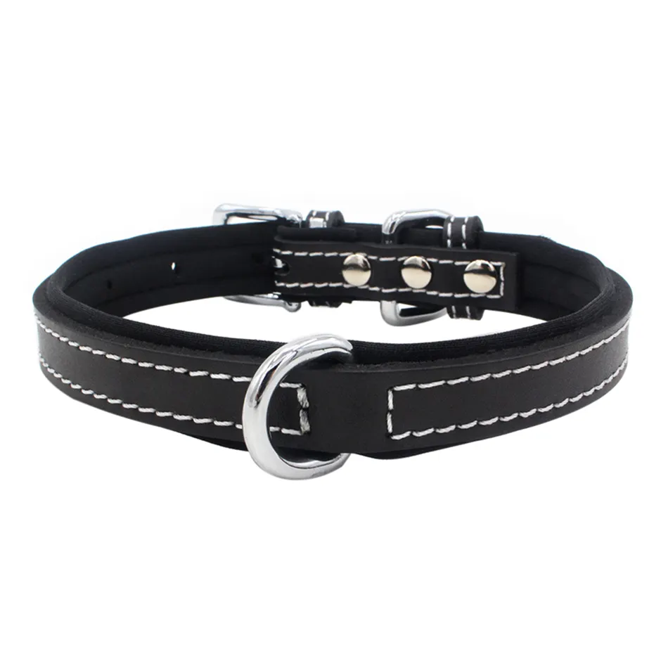 Black Color Classic Style Leather Dogs Collar OEM & ODM Service Professional Long Life Best Selling Leather Leashes For Dog