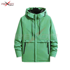 Venta al por mayor de alta calidad de los hombres en blanco chaqueta al aire libre transpirable con capucha cortavientos de impresión de primera calidad al aire libre Casual Top deportivo - Product Image 6