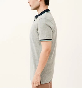 Camisetas Polo Personalizadas con Cuello Personalizado, Camisetas Polo Personalizadas en Negro y Naranja, 220 Gsm, Camiseta con Logotipo Personalizado para Hombre - Product Image 4