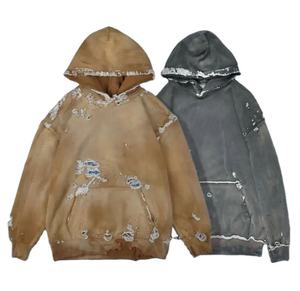 Ventes en gros de sweats à capuche streetwear sur mesure, coupe classique, poids lourd, 100% coton, taille XL, style vintage délavé, automne, numérique - Product Image 1