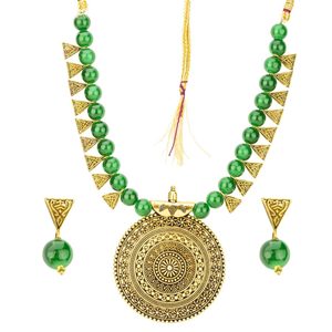 Joyería de Boda Tradicional OX Green Hecha Principalmente de Aleación - Product Image 2