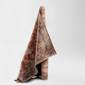 Alfombra Turca Vintage Art Deco con Medallón, Estilo Tradicional Desgastado, Lavable, Plegable, de Pelo Corto, Fabricante OEM ODM - Product Image 2