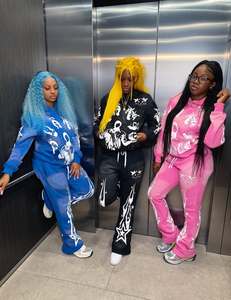 Pantalones de chándal acampanados básicos en blanco con logotipo personalizado, sudadera recortada para hombre, chándal de Color sólido, conjuntos de dos piezas para hombre, chándal - Product Image 3