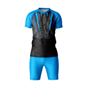 Conjunto de uniforme de equipo de fútbol para hombre personalizado Jersey de fútbol duradero que absorbe la humedad y pantalones cortos para uso en partidos y entrenamientos - Product Image 3
