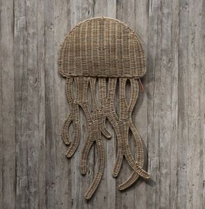 งานฝีมือตกแต่งบ้านรูปปลาหมึกยักษ์จากหวายธรรมชาติ - Product Image 3