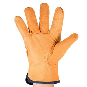 Gants de travail en cuir de mouton, gants de protection pour soudeurs, gants de sécurité pour jardiniers, motards, conducteurs, gants résistants à l'usure - Product Image 2