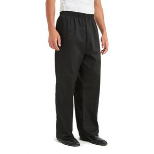 Pantalon de Chef Unisexe en Mélange de Coton de Haute Qualité, Taille Élastique, Coupe Ample, Détection Anti-Aiguille, pour Cuisine, Restaurant et Hôtel - Product Image 1