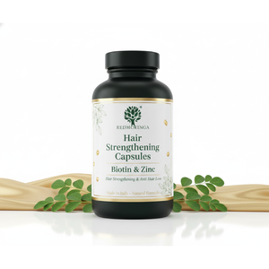Tónicos Naturales para el Crecimiento del Cabello, 60 Cápsulas de Biotina y Zinc de 350mg, RedMoringa Italia, Marca Privada OEM - Product Image 1