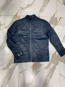 Veste en cuir pour homme de qualité supérieure, col montant, prête pour l'hiver, en cuir de vache, modèle 2024 - Product Image 4