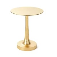Table centrale ronde Offre Spéciale à trois pieds en finition nickel disponible en miroir polonais élégant petite table en métal meubles de maison