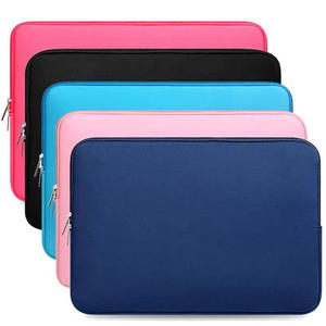 Housse d'ordinateur portable en néoprène multi-poches compatible, antichoc, écologique, grise, pour hommes et femmes, 13-14 pouces, logo personnalisé - Product Image 1