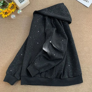 Sweats à capuche pour hommes en éponge française surdimensionnés avec fermeture éclair et lavage à l'acide 100% coton - Product Image 2