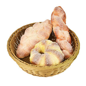 ตะกร้าเก็บของทรงกลมหวายสานอเนกประสงค์ ล้างทำความสะอาดได้และใช้งานได้จริง - Product Image 3