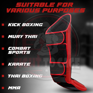 Calentadores de Piernas de un Solo Color, Duraderos, para Boxeo, Espinilleras de Entrenamiento de Combate, de Cuero, con Gancho y Bucle, Protección contra Impactos - Product Image 5